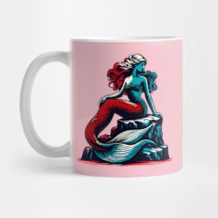 Mermaid sitting on a stone Mug